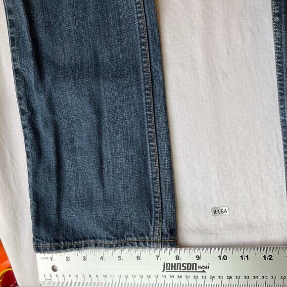 American Eagle Women Jeans size 30 / 34 Blue Straight Leg Mid Rise - Picture 6 of 11
